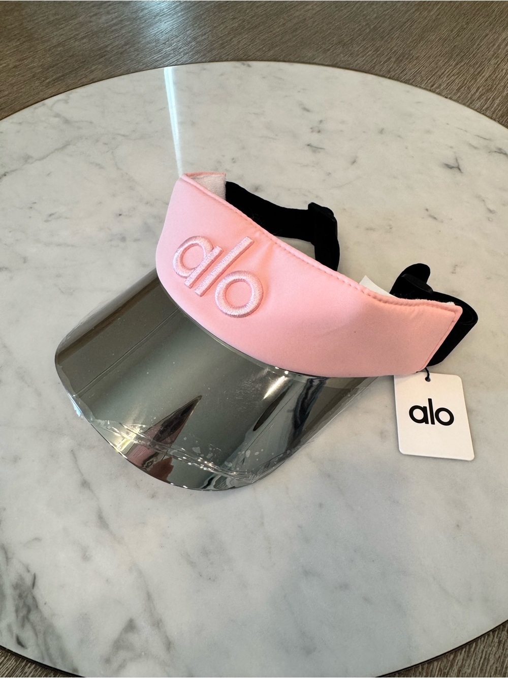 ALO Yoga Pink Visor with Reflective Shield